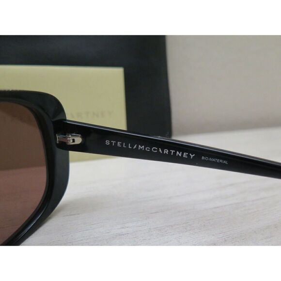 Stella McCartney SC0092S 001 Women's Black/Silver Mirror Lens Sunglasses $270+ - Picture 6 of 12